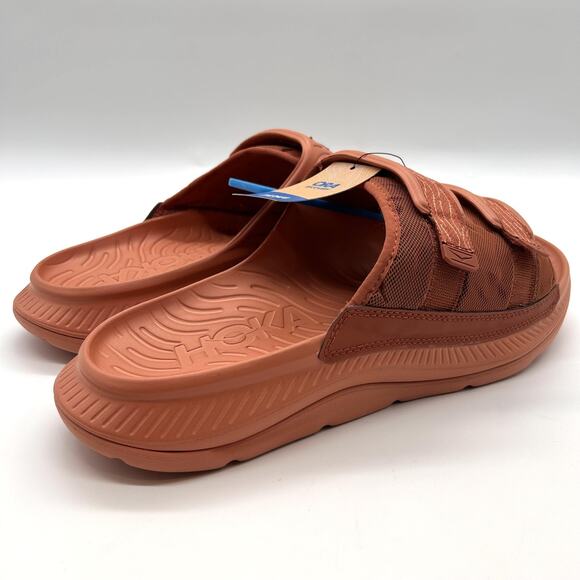 New HOKA ORA Luxe Sandals Men Sz 14 Sun Baked Baked Clay Recovery Slide 1134150 main image 5